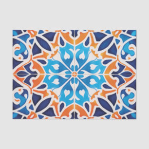 cute Moroccan tile pattern decoupage Tissue Paper