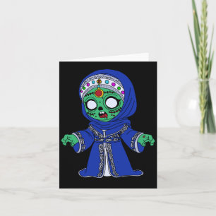 Cute Moroccan Zombie Note Card