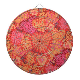 Cute mosaic hearts design dartboard