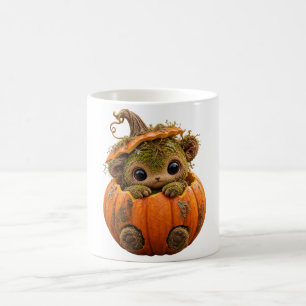 Cute Mossy Pumpkin Creature Mug