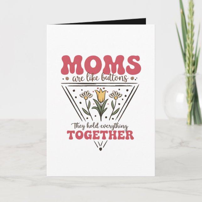 Cute Mother buttons add teat inside  Card (Front)