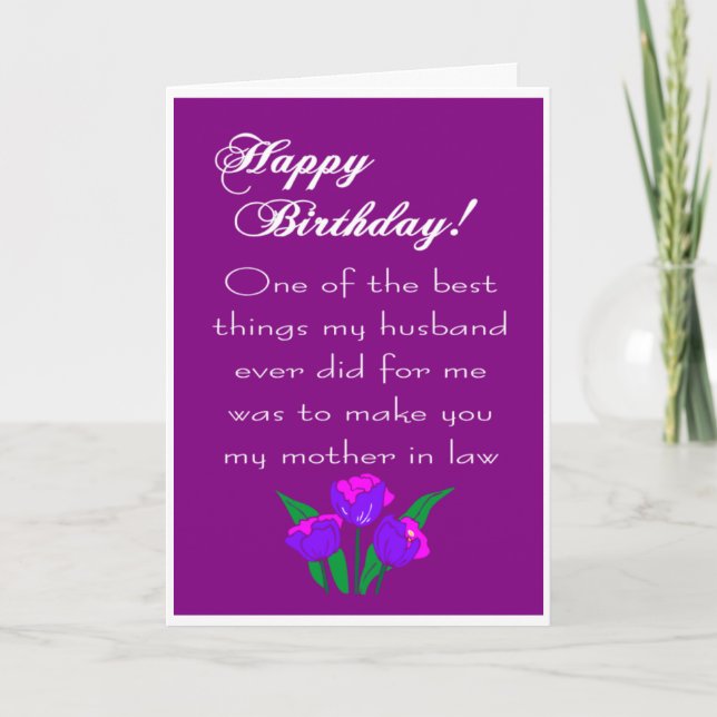 cute mother in law birthday card (Front)