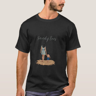 Cute Mother Son Beach Sandy Toes Summer Vacation H T-Shirt