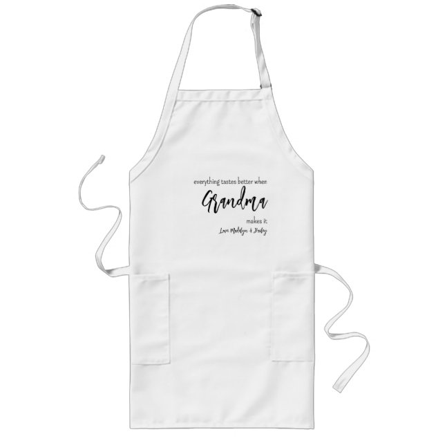 Cute Mother's day Children Names  Long Apron (Front)