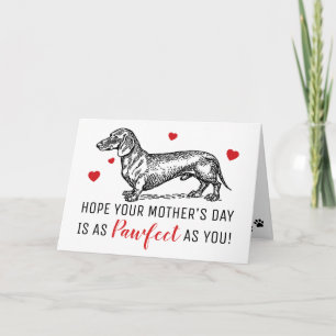 Cute Mother's Day From the Dog Dachshund Card