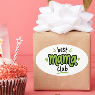 Cute Mother's Day Gift Oval Sticker