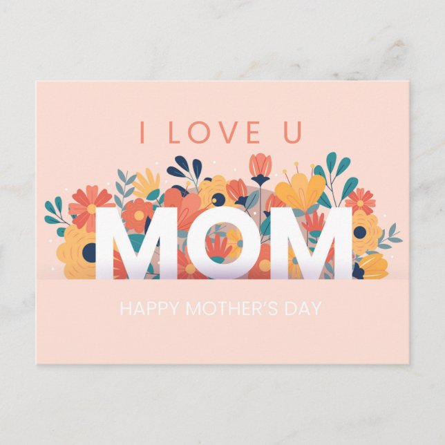 Cute Mother's Day Postcard (Front)