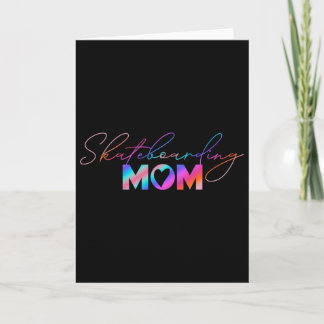 Cute Mother's Day Rainbow Skateboarding Mum  Card