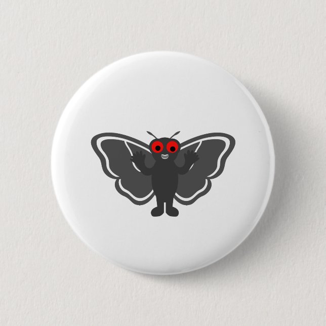 Cute Mothman 6 Cm Round Badge (Front)