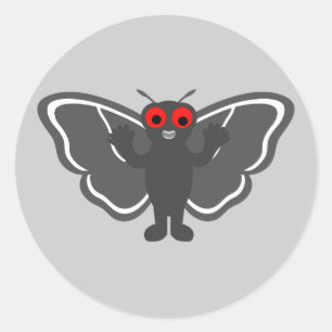 Cute Mothman Classic Round Sticker