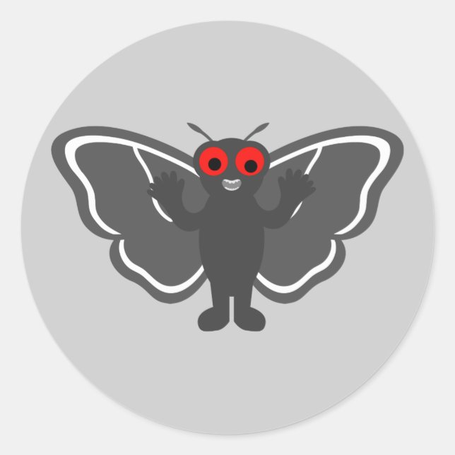 Cute Mothman Classic Round Sticker (Front)