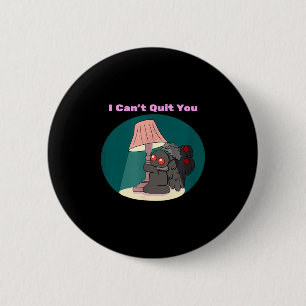 Cute mothman cryptid can’t quit funny goth humour 6 cm round badge