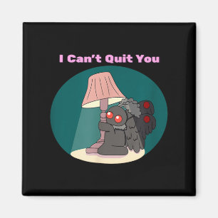 Cute Mothman Cryptid Cant Quit Funny Goth Humour Magnet