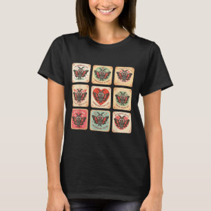 Cute mothman valentine puns cryptid lover cards T-Shirt