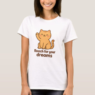 Cute Motivational Cat   Kawaii Positive Vibes T-Sh T-Shirt
