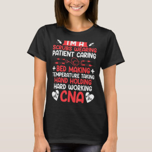 Cute Motivational Hard Working CNA Nurse Healthcar T-Shirt