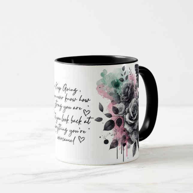 Cute Motivational Mug Wrap (Front Right)