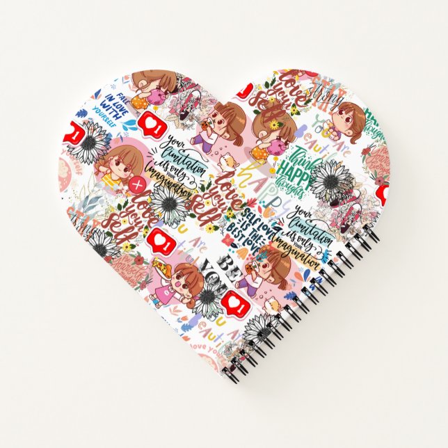 Cute Motivational – Positive Quote Kawaii  Notebook (Back)