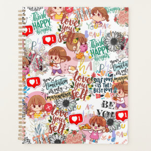 Cute Motivational – Positive Quote Kawaii  Planner