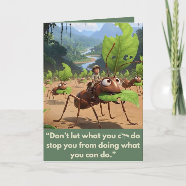 Cute motivational slogan greeting card (Front)