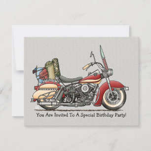 Cute Motorcycle Invitation