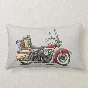 Cute Motorcycle Lumbar Cushion