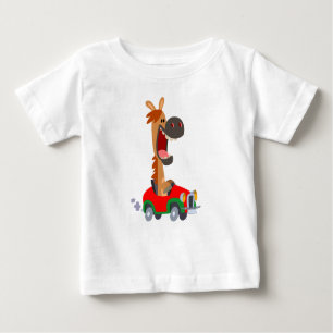 Cute Motorised Cartoon Horse Baby T-Shirt