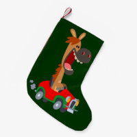Cute Motorised Cartoon Horse Christmas Stocking