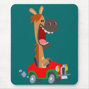 Cute Motorised Cartoon Horse Mousepad