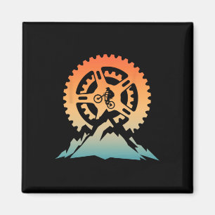Cute Mountain Bike Art For Men Women Offroad Mount Magnet