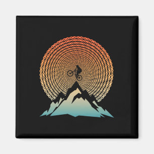 Cute Mountain Bike Art For Men Women Offroad Mount Magnet