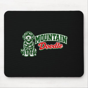 Cute mountain doodle vintage retro outdoor hiking mouse pad