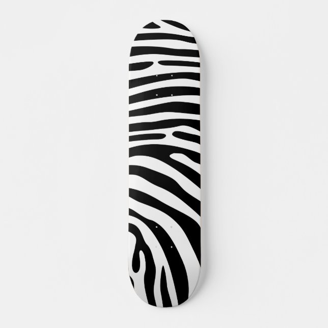 Cute Mountain Zebra Animal Print Pattern Skateboard (Front)