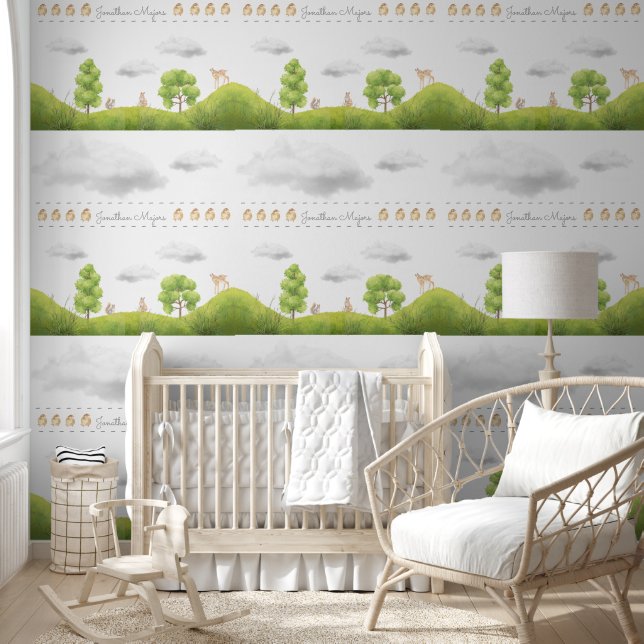 Cute mountains with  animals  wallpaper (Kids)