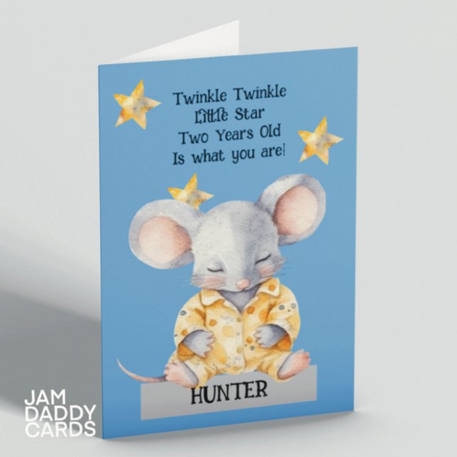 Cute Mouse 2nd Birthday Card (Creator Uploaded)