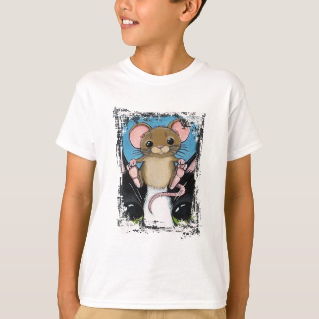 Cute Mouse and Cat T-Shirt (Front)