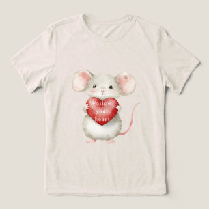 Cute Mouse Animal Heart Tri-Blend Shirt