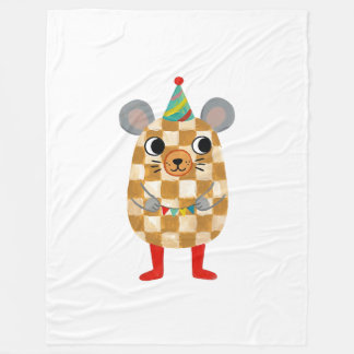 Cute Mouse Blanket with Party Hat