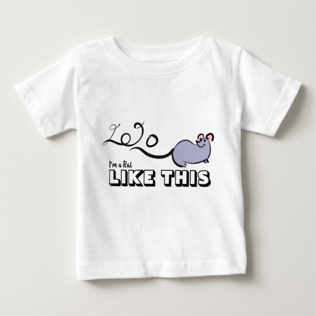 Cute Mouse Cartoon Lunar Rat New Year 2020 Baby 1 T-Shirt (Front)