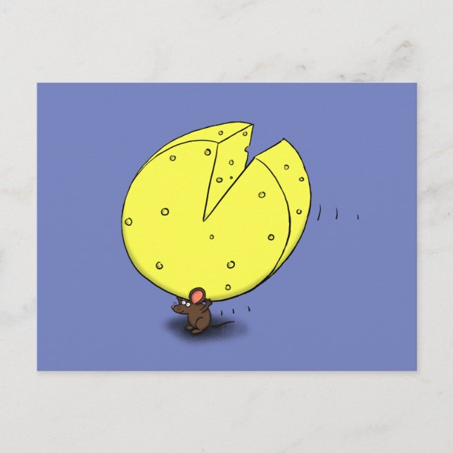 Cute mouse cartoon postcard (Front)