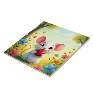 Cute Mouse Ceramic Tile
