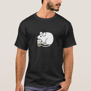 Cute Mouse Chinese Horoscope Drinking Boba Bubble T-Shirt