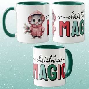 Cute mouse christmas magic mug