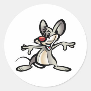Cute Mouse Classic Round Sticker