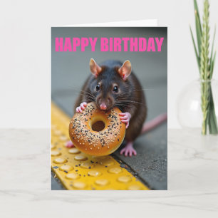 Cute Mouse Doughnut Card