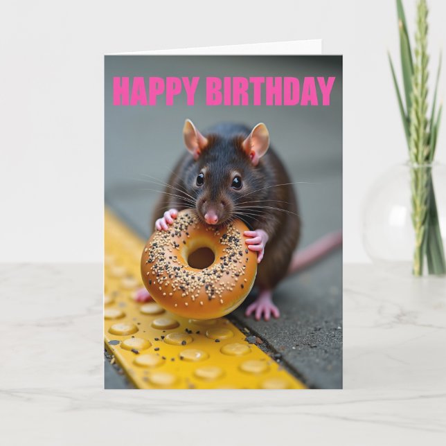 Cute Mouse Doughnut Card (Front)