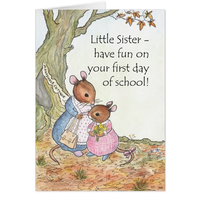 Cute Mouse Have fun First Day of School Sister (Front)