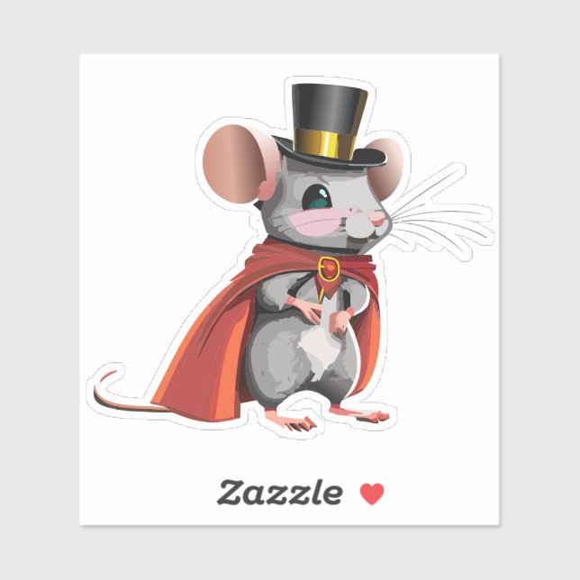 Cute Mouse In A Mayor Clothing Sticker  (Sheet)