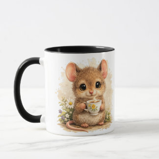 Cute Mouse Mug – Adorable Mouse Drinking Coffee