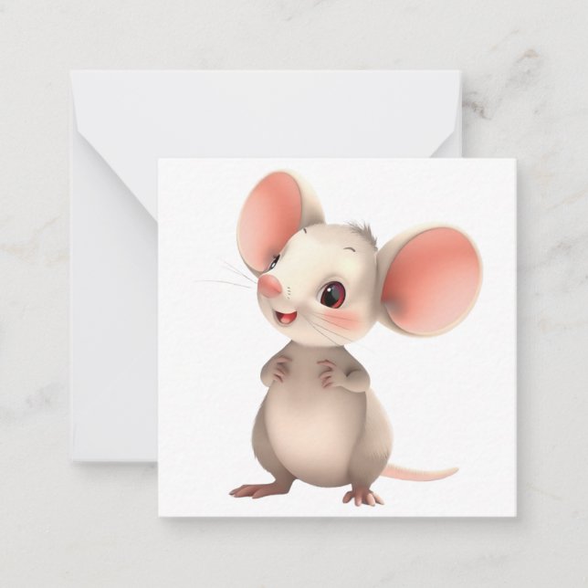 Cute mouse Note Card (Front)